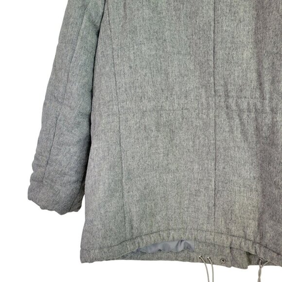 Talbots Women's 80% Wool Light Grey Cinch Waist Lined Coat/Jacket Size 1X - Picture 13 of 14